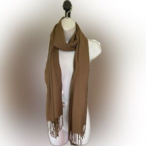 Nordstrom Brown Fringe Scarf NWT